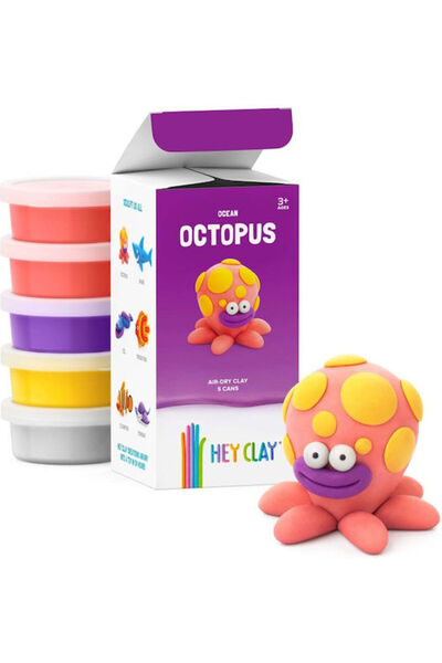Hey Clay Κλέιμεϊτς Παιδικός Πηλός Χταπόδι του Ωκεανού Πολύχρωμος 275γρ