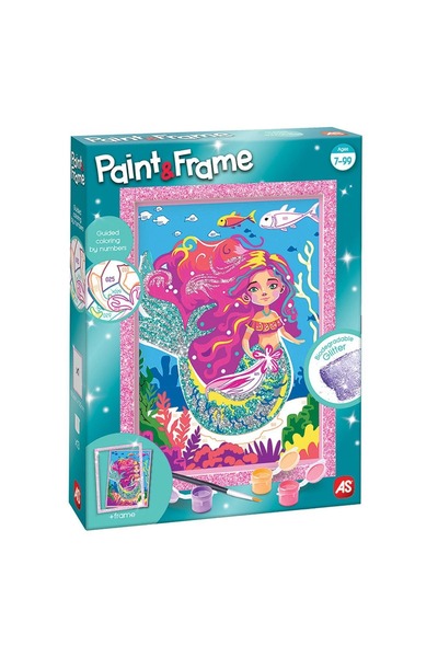 As Paint by Numbers Mermaid Art Kit with Frame