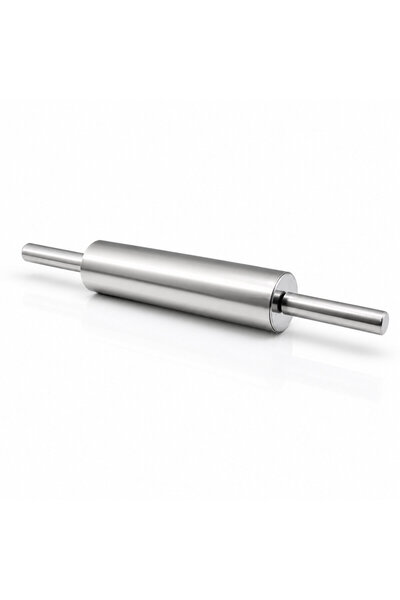 Lunaev Steel Metal Rolling Pin - Dough Roller 40 cm