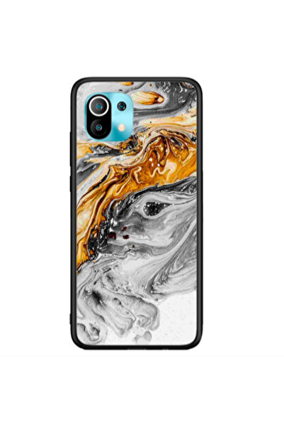 Other Xiaomi Mi 11 Marble gray Patern Black Glossy Θήκη