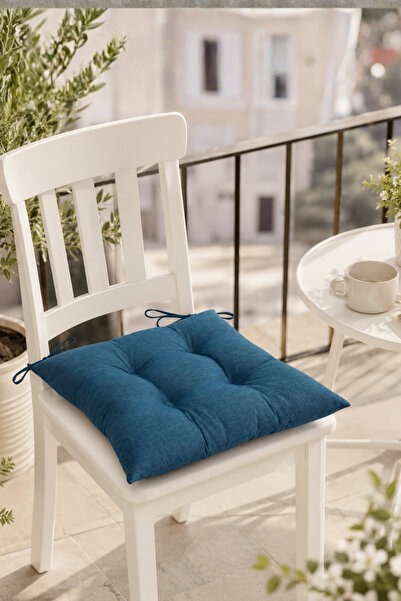 LemonBloom Pofidik Premium Chair Cushion 40X40 cm Dark Turquoise Stitched and...
