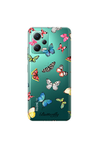 Other Xiaomi Redmi Note 12 Pro Plus 5G Mixed Butterflys Transparent Silicone ...