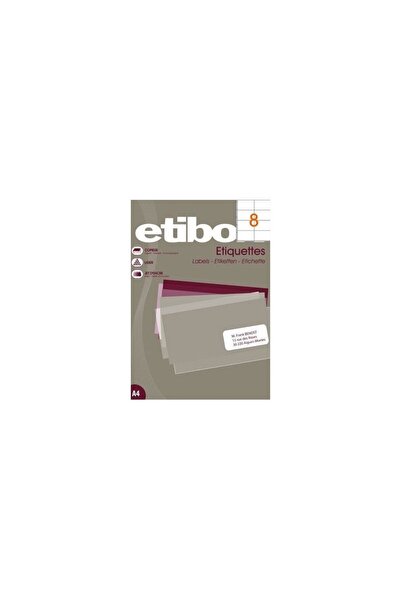 MC Micostore Etibox 119773 self-adhesive labels, 8/A4, 105x70mm, permanent, r...