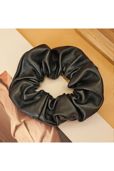 YEYE Made In Nature Elastic de păr din piele YEYE Negru