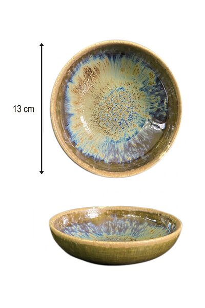 rinart 12-Piece Valencia Bowl Shallow 13cm Blueport (Reactive)