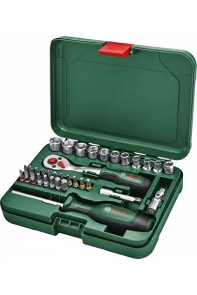 Bosch Çelik 34 Parça Cırcırlı Tornavida ve Lokma Takımı Seti