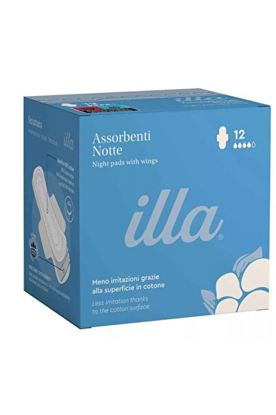 ILLA Care | Cotton Σερβιέτες Νύχτας με Φτερά | 12τεμ