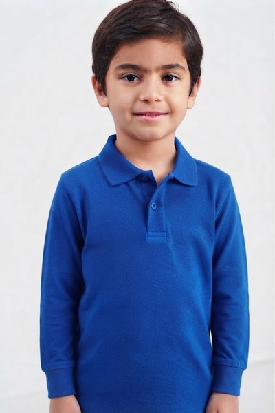 NACAR STORE Παιδικό Unisex Βαμβακερό μακρυμάνικο μπλουζάκι με λαιμόκοψη πόλο ...
