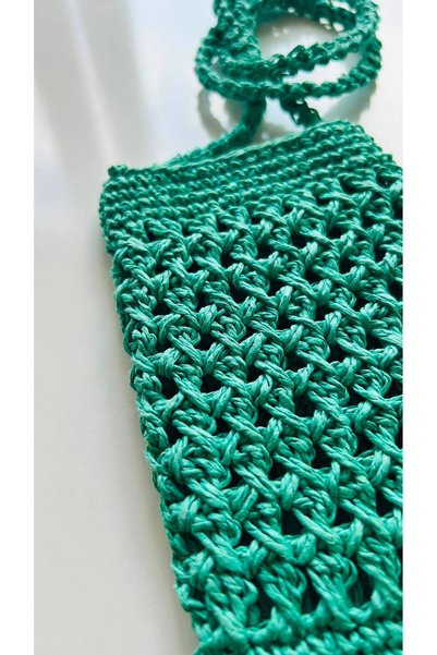 edirneörgü Straw Phone Bag, Paper String Bag
