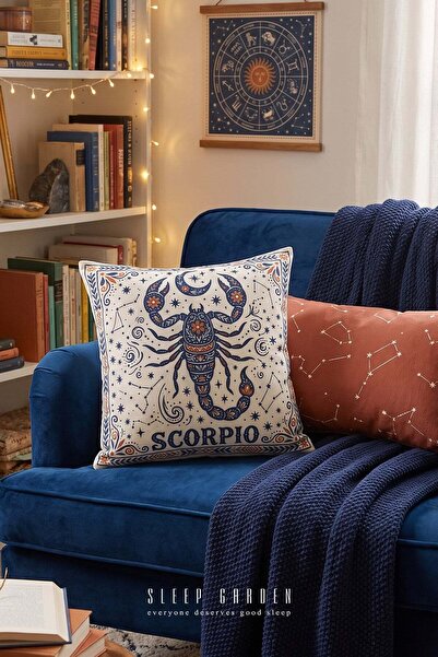 Sleep Garden Scorpion Zodiac Sign Design Modern Decorative Throw Pillow Cover...