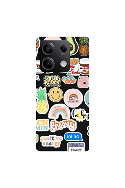 Other Xiaomi Redmi Note 13Pro 5G Good vibes Black Colored Silicone TPU Θήκη