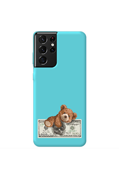 Other Samsung S21 Ultra Money Style Turquoise Colored Silicone TPU Θήκη