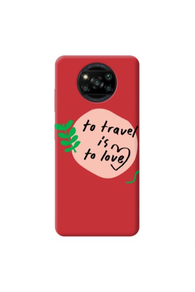 Other Xiaomi Poco X3 /X3 Pro To Travel is to Love Red Colored Silicone TPU Θήκη