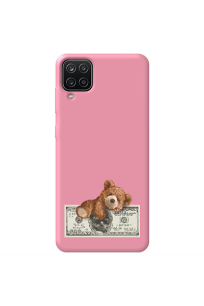 Other Samsung A12 Money Style Pink Colored Silicone TPU Θήκη