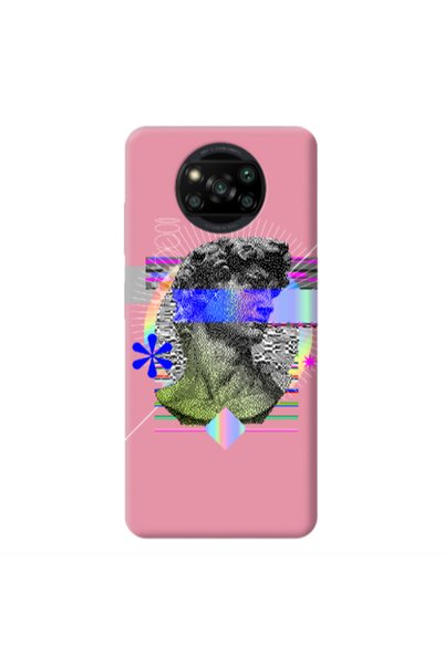 Other Xiaomi Poco X3 /X3 Pro Statue pixels Pink Colored Silicone TPU Θήκη