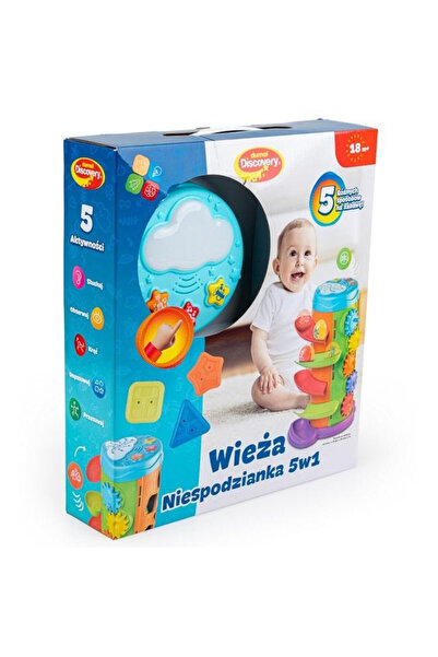 Dumel Turn Senzoriala 5 în 1 cu Melodii și Tobogan pentru Copii 18 luni+