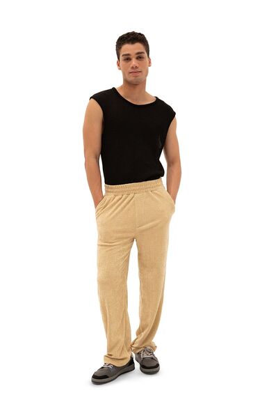 Hiccup GIESTO Pantaloni bărbătești din tricot, croi drept
