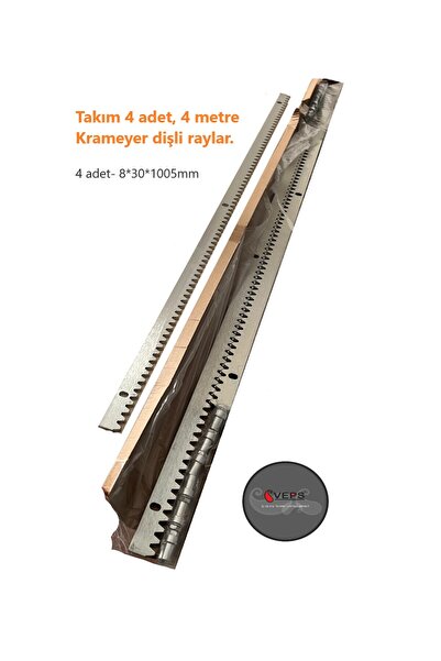 Çelik Dişli Ray M4 (8*30*1005mm) 4iü takım Sürgülü Kapı Sistemleri (Kremayer)
