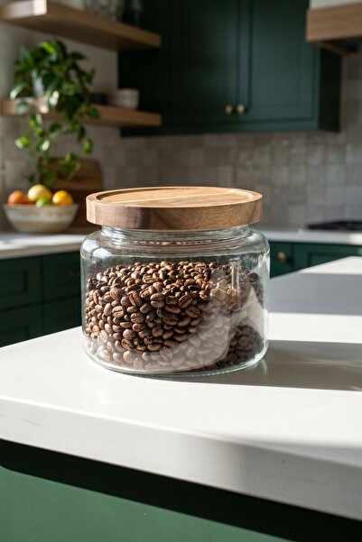 ACAR Bosco Acacia Glass Jar with Lid - 2000 ml