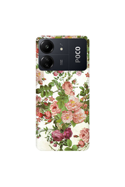 Other Xiaomi Poco C65 Pink roses 2 Transparent Silicone TPU Θήκη