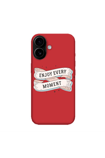 Other Apple Iphone 16 plus Enjoy Every Moment 2 Red Colored Silicone TPU Θήκη