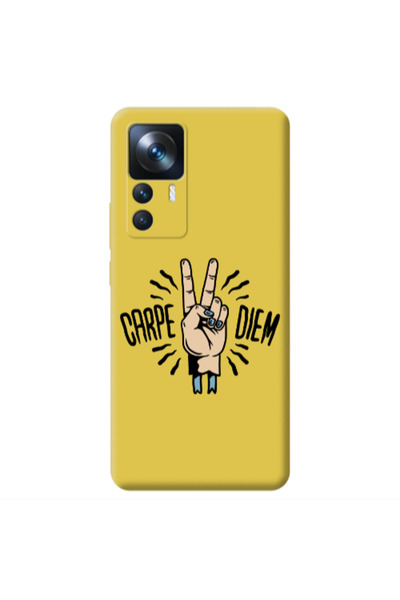 Other Xiaomi Mi 12T Carpe Two Diem Yellow Colored Silicone TPU Θήκη