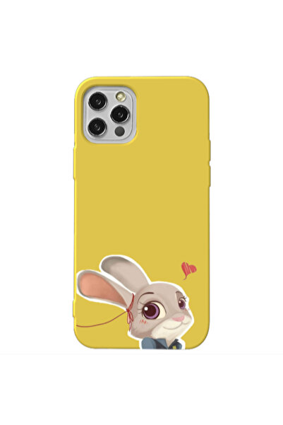Other Apple iPhone 12 Pro Max Valentines 16 Yellow Colored Silicone TPU Θήκη