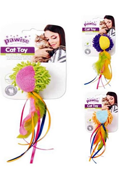 Pawise لعبة قماشية على شكل كرة مع ذيل من ماركة Meow Meow Life-Ball Sptgl