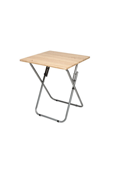 Target Home Τραπέζι πτυσσόμενο επιφάνεια Sonoma 60x60x72εκ. ασημί μεταλλικός ...