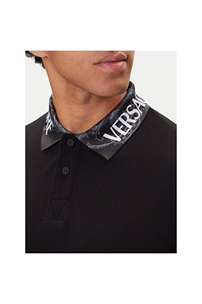 VERSACE JEANS COUTURE Polo bărbați 79GAGT03 CJ01T Negru