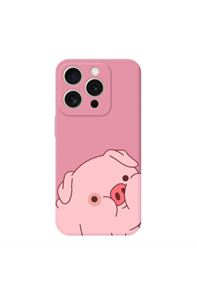 Other Apple Iphone 16 Pro Piggy 1 Pink Colored Silicone TPU Θήκη