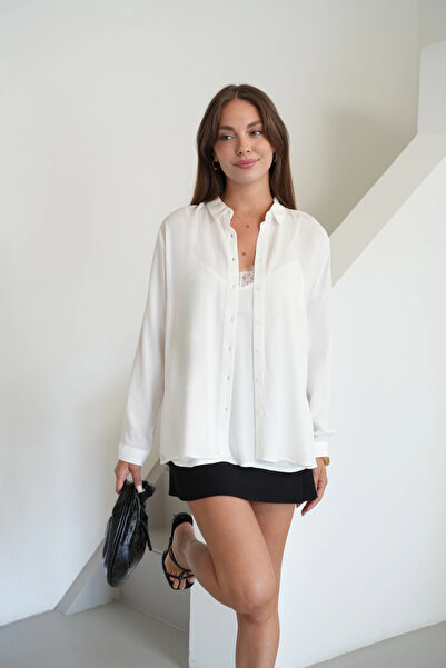 roea Lace Athlete Detailed Shirt White