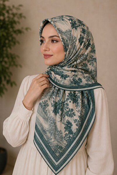 İmajButik Зелен мек памучен шал Левидор