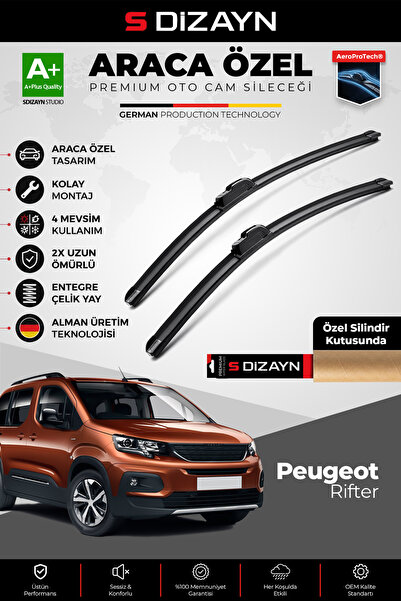 S Dizayn S-Dizayn Peugeot Rifter Ön Cam Silecek Seti 2019 Üzeri Premium Araca...