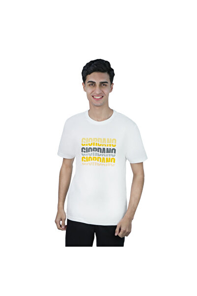 Giordano Men Slim Branding Logo Graphic Cotton Tee