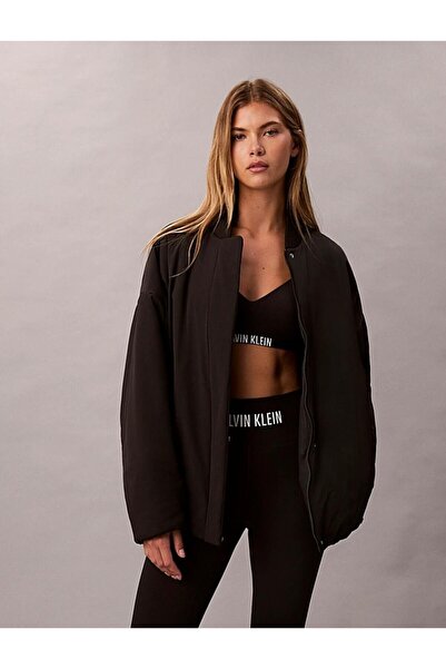 Calvin Klein PADDED BOMBERSiyah Kadın Fermuarlı Ceket