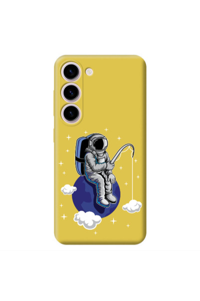 Other Samsung S23 Plus Fishing space Yellow Colored Silicone TPU Θήκη