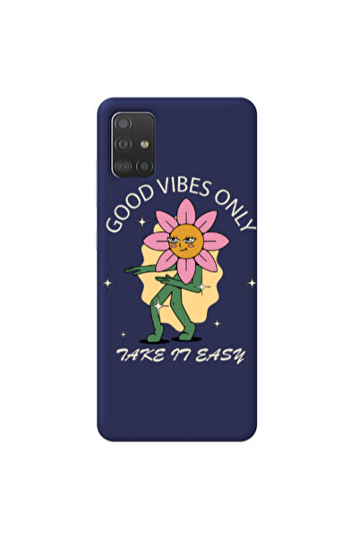 Other Samsung A71 Good Vibes Only Dark blue Colored Silicone TPU Θήκη