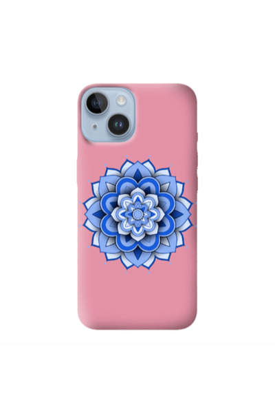 Other Apple iPhone 14 Manadala D9 Pink Colored Silicone TPU Θήκη