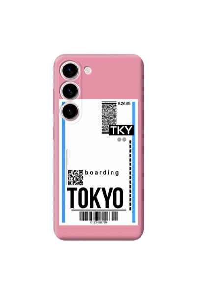 Other Samsung S23 Plus Tokyo Boarding Pink Colored Silicone TPU Θήκη
