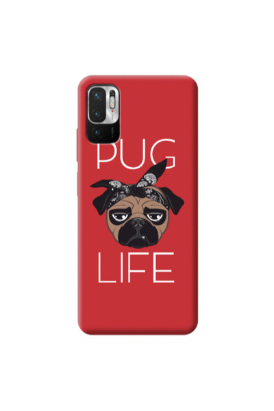 Other Xiaomi Redmi Note 10 Pro 5G Pug Life Red Colored Silicone TPU Θήκη