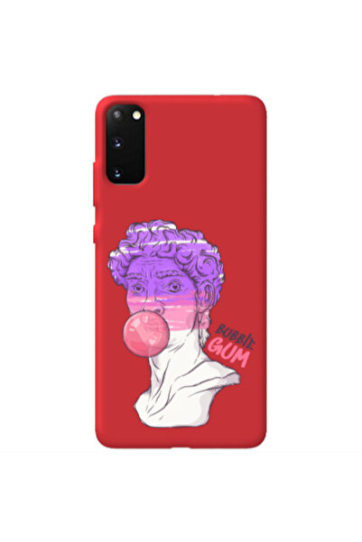 Other Samsung S20 Pin Bubble Red Colored Silicone TPU Θήκη