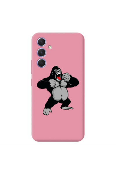 Other Samsung A35 Angry Gorilla2 Pink Colored Silicone TPU Θήκη