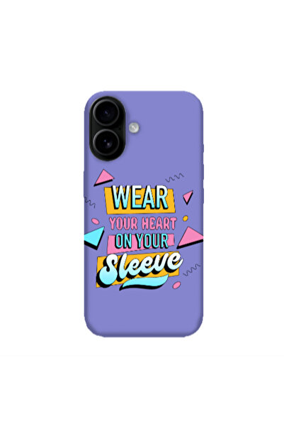 Other Apple Iphone 16 plus Wear Your Heart Purple Colored Silicone TPU Θήκη