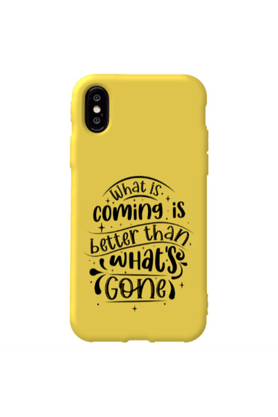 Other Apple iPhone X What is coming Yellow Colored Silicone TPU Θήκη