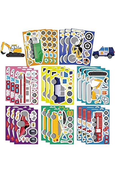 Arabest 24 Pcs Make Your Own Stickers, Make a Face Car Sticker, DIY Craft Sti...