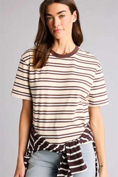 DeFacto 100% Cotton Relax Fit Striped T-Shirt H6450Ax26Sm