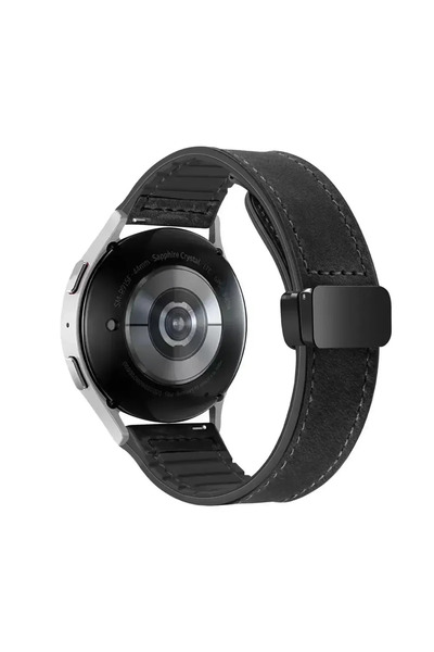 choice2 22MM CMF Watch Pro 2 Black Leather Silicone Magnetic Strap For CMF Wa...
