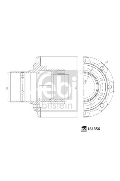 FEBI BILSTEIN Butuc Roata Fata Spate Dreapta Mercedes Atego Atego 2 Atego 3 0...