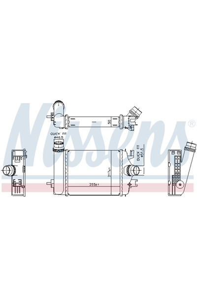 Nissens Intercooler Turbo MITSUBISHI ASX/COLT 7 RENAULT CAPTUR 2/CLIO 5/TALIANT